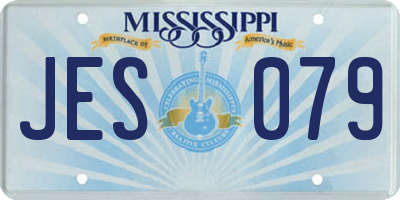 MS license plate JES079
