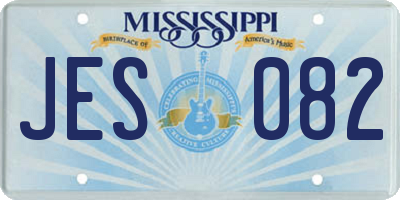 MS license plate JES082