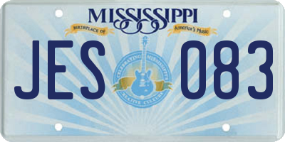 MS license plate JES083