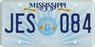 MS license plate JES084