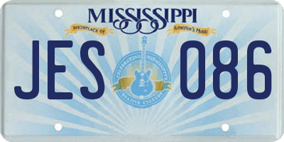 MS license plate JES086