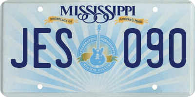 MS license plate JES090