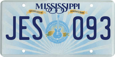 MS license plate JES093