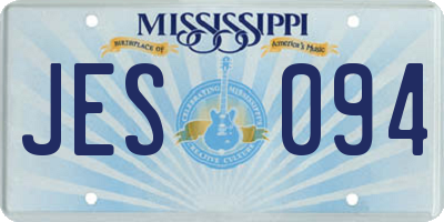 MS license plate JES094