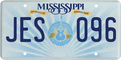 MS license plate JES096