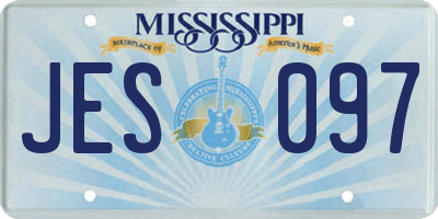 MS license plate JES097