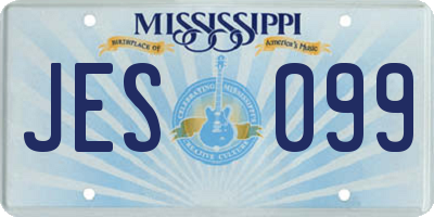 MS license plate JES099