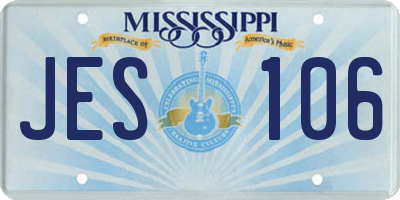 MS license plate JES106
