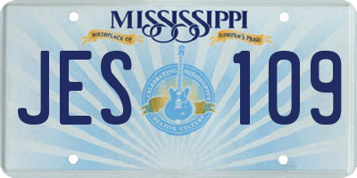 MS license plate JES109
