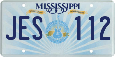 MS license plate JES112