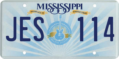 MS license plate JES114