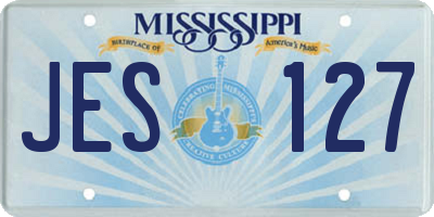 MS license plate JES127