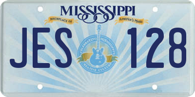 MS license plate JES128