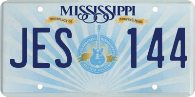 MS license plate JES144
