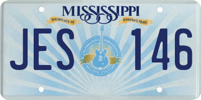 MS license plate JES146