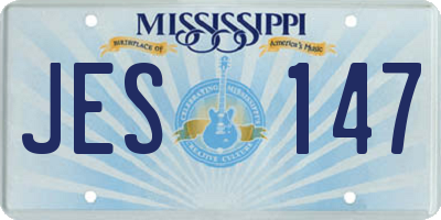 MS license plate JES147