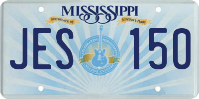 MS license plate JES150