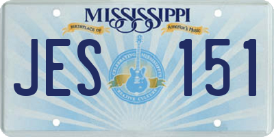 MS license plate JES151