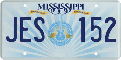 MS license plate JES152