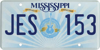 MS license plate JES153