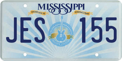 MS license plate JES155