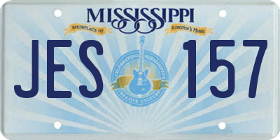 MS license plate JES157