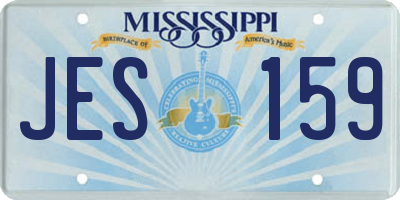 MS license plate JES159