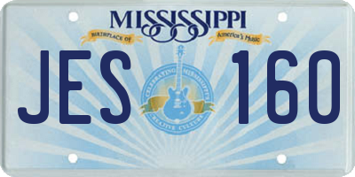 MS license plate JES160