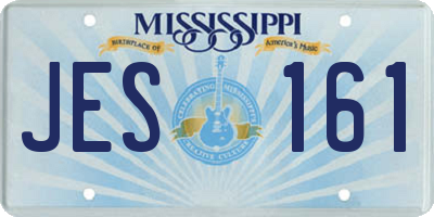 MS license plate JES161