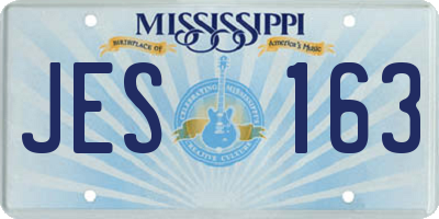 MS license plate JES163
