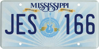 MS license plate JES166