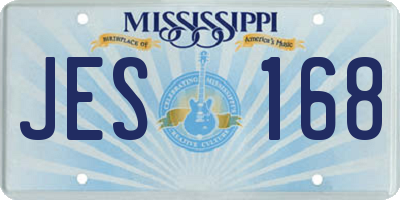 MS license plate JES168