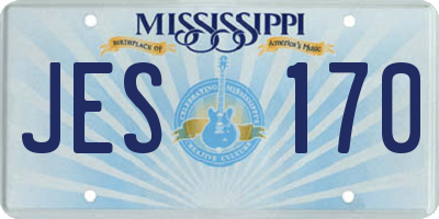 MS license plate JES170