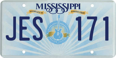 MS license plate JES171