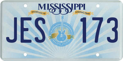 MS license plate JES173