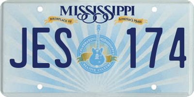 MS license plate JES174