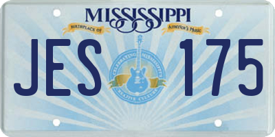 MS license plate JES175