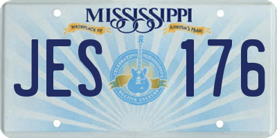 MS license plate JES176