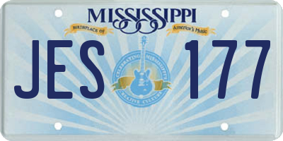MS license plate JES177