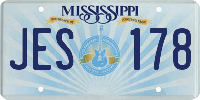 MS license plate JES178