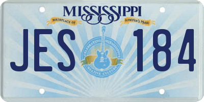 MS license plate JES184