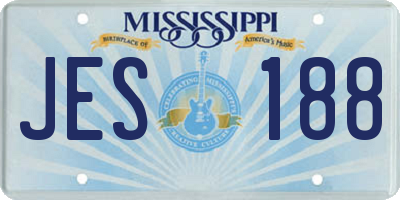 MS license plate JES188