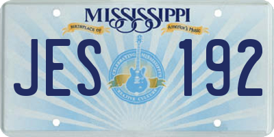 MS license plate JES192