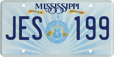MS license plate JES199