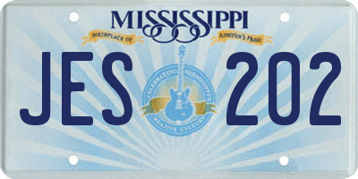 MS license plate JES202