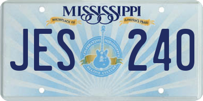 MS license plate JES240