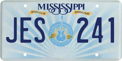 MS license plate JES241