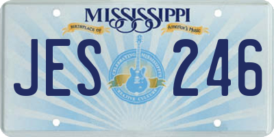 MS license plate JES246