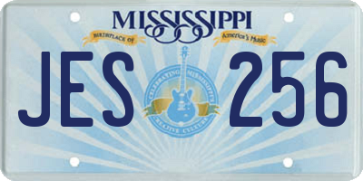 MS license plate JES256
