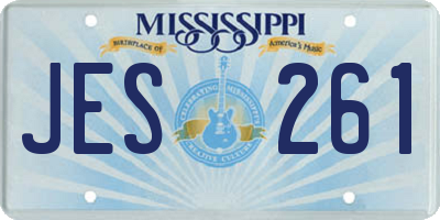MS license plate JES261